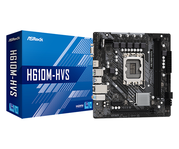 MOTHER ASROCK H610M-HVS - SOCKET 1700 (SOPORTA 12AVA, 13AVA Y 14AVA GENERACION)