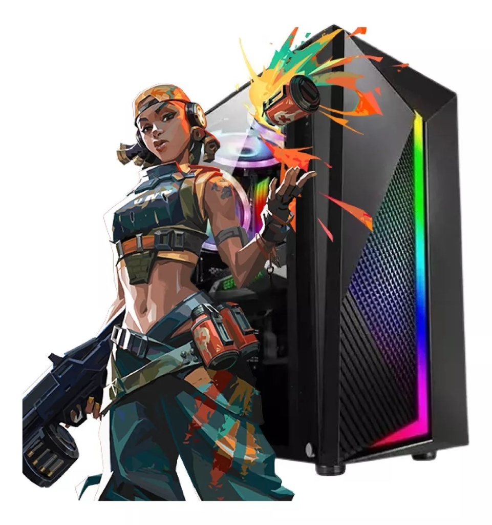 PC COMPUTADORA INTEL CORE I5-14400F 4.7GHZ  / 16GB DDR5 5600MHZ / DISCO SOLIDO SSD 480GB / FUENTE 450W REALES GIGABYTE 80 BRONZE / GABINETE GAMER CON COOLERS / PLACA DE VIDEO GIGABYTE GEFORCE RTX 3050 OC 6GB GDDR6