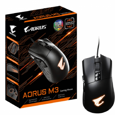 MOUSE GAMER GIGABYTE GM-AORUS M3 RGB 6400DPI USB