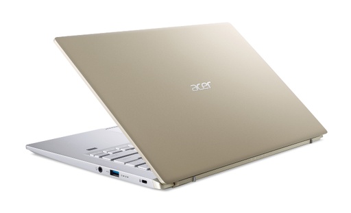 NOTEBOOK ACER SWIFT X / AMD Ryzen™ 5 5600U 4.2GHZ / SOLIDO 512GB SSD / 8GB DDR4 / PANTALLA 14&quot; FULL HD / WIN11 / NVIDIA® RTX 3050 4GB/ SILVER/GOLD / TECLADO RETROILUMINADO / LIVIANA