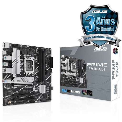 MOTHER ASUS S1700 PRIME B760M-A D4 BOX M-ATX DE 12 AVA 13 AVA Y 14 AVA