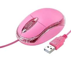 MOUSE NOGA CON CABLE ROSA N6-611U