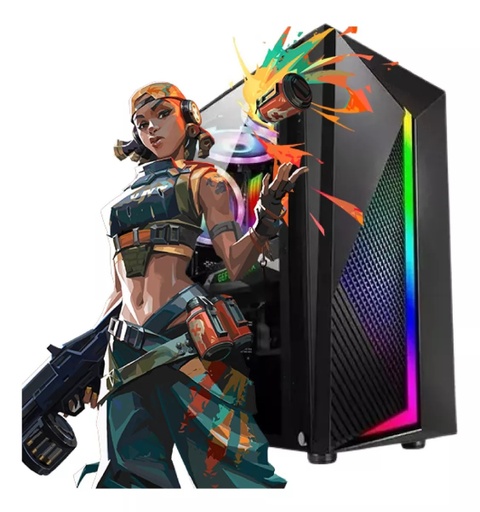 PC COMPUTADORA INTEL CORE I3-14100F 4.7GHZ  / 16GB DDR5 5600MHZ / DISCO SOLIDO SSD 480GB / FUENTE 450W REALES GIGABYTE 80 BRONZE / GABINETE GAMER CON COOLERS / PLACA DE VIDEO GIGABYTE GEFORCE RTX 3050 OC 6GB GDDR6