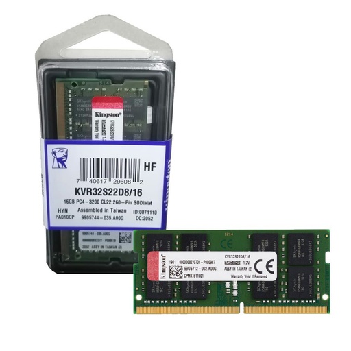 MEMORIA DDR4 16GB SODIMM 3200MHZ KINGSTON
