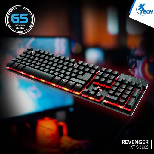 TECLADO XTECH XTK-520S GAMER REVENGER RGB USB